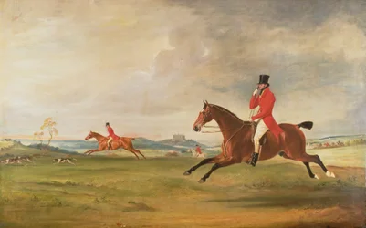 John, 5th Duke of Rutland, General Lord Charles Manners and General Lord Robert Manners Hunting